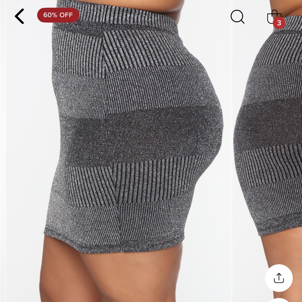 Fashion Nova Black Mini Pencil Skirt